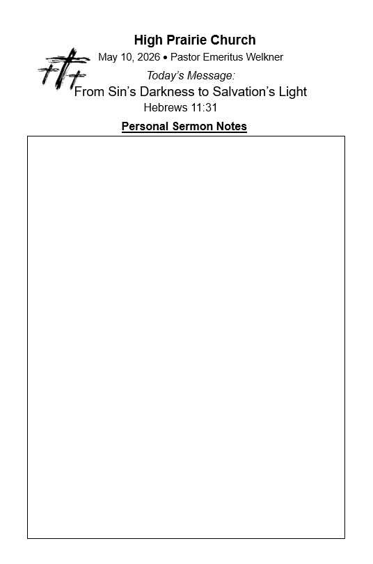 Bulletin Insert 26-5-10, Sermon Notes (1)